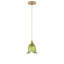 Luminaire suspendu 1 lumière en verre à intensité variable vert