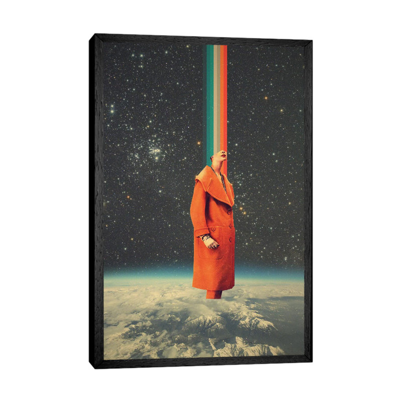 Spacecolor by Frank Moth - Print on Canvas, 66.04cm H x 45.72cm W x 3.81cm D, Black Framed