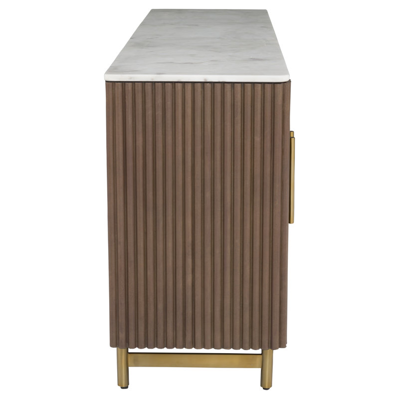 Dimitri 72'' W Credenza, Brown/White
