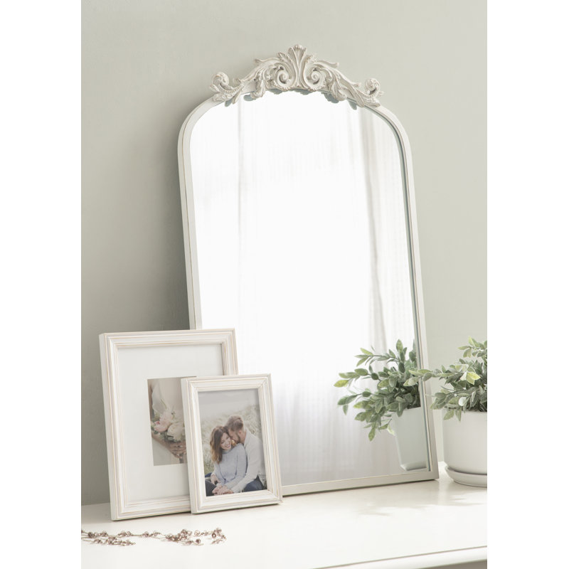 Anglo Metal Flat Mirror, 30.75" x 19", White