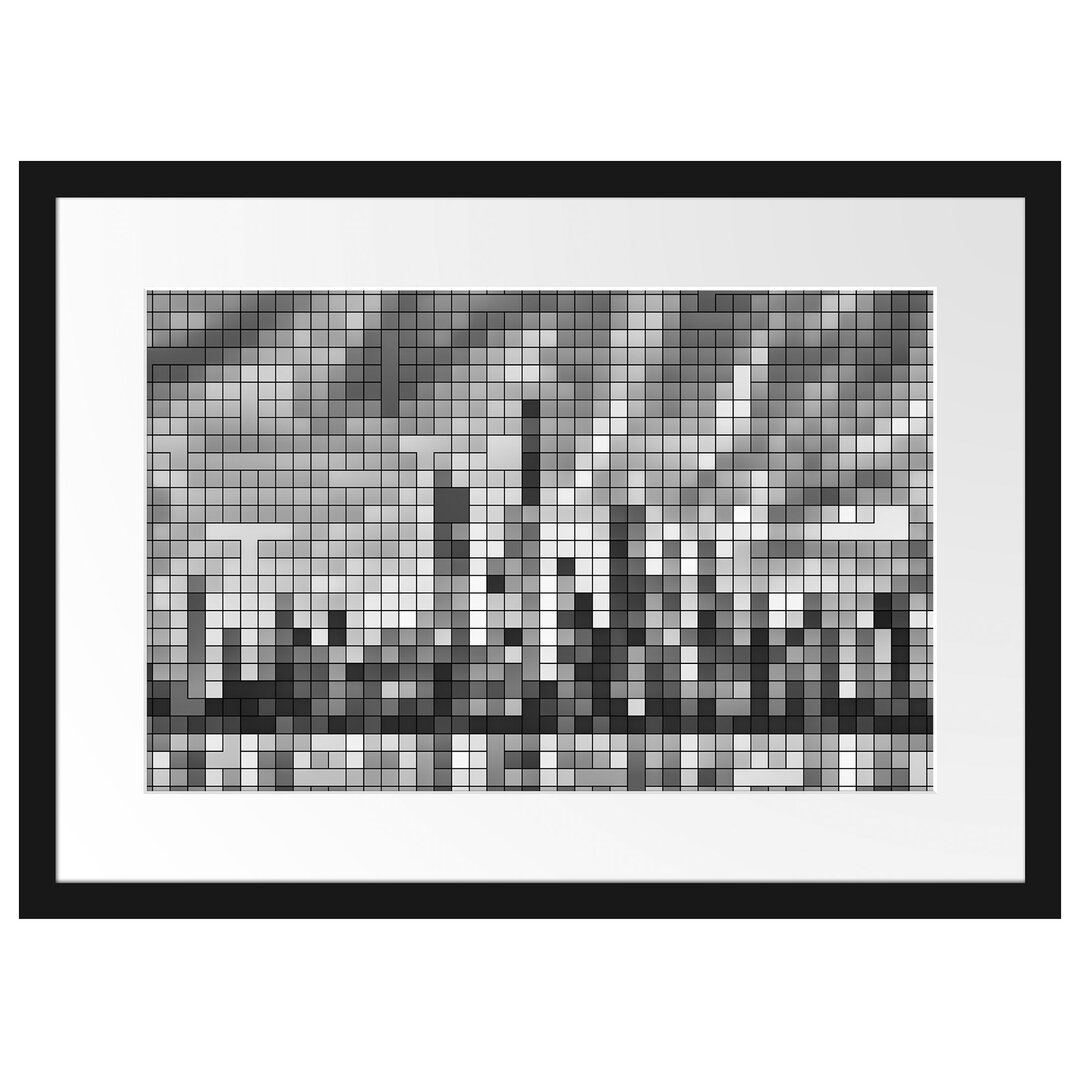 Gerahmtes Poster New York Pixel Skyline