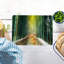 Bamboo Forest Design sur une planche à découper en verre portable pour la cuisine et le camping avec impression panoramique-114446844