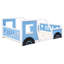 Lit bleu en forme de voiture pleine grandeur avec roulettes - Fabrication en pin et portes de style voiture Fenêtres pour intérêt Rails à lattes prêts pour le matelas Assemblage simple requis Classic In Made Caractéristiques supplémentaires Allure-35167555-35167553