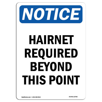 Hairnet Required Beyond Sign
