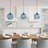 1-Light Dimmable Kitchen Island Glass Pendant Light-1217365674