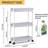 Slim Rolling Storage Cart, 3 Tier Storage Organizer Utility Cart Mobile Shelving Unit-1500619016