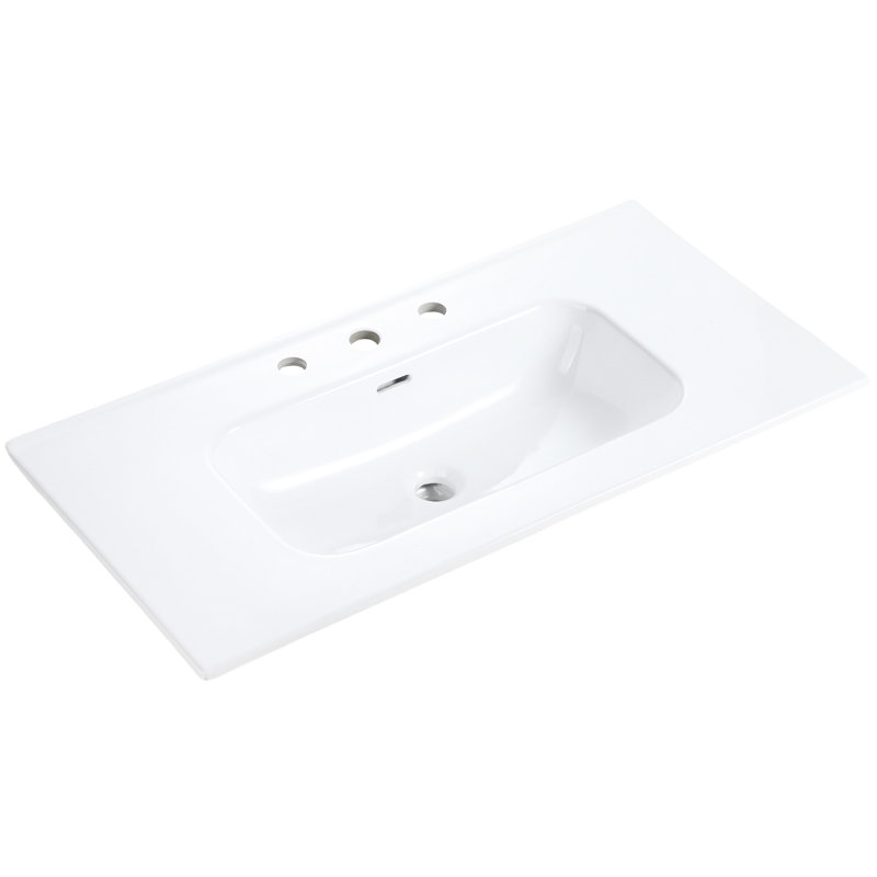 Bassin en céramique blanche, fabrication sans couture, fabrication intégrée durable