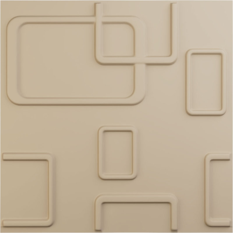 Odessa EnduraWall Decorative 3D Wall Panel, Satin beige fumé