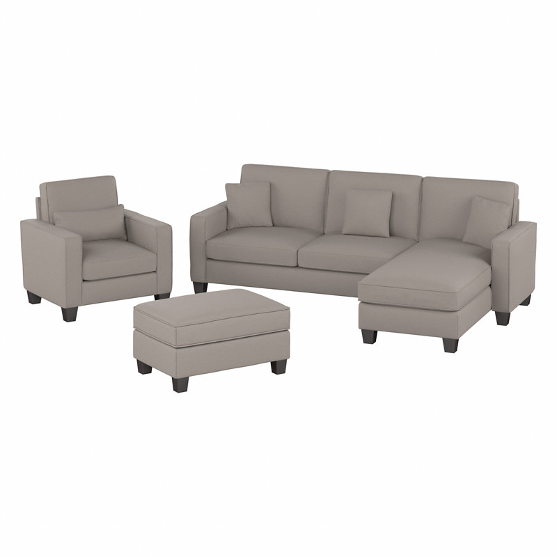 Canapé modulaire faisant face à droite avec repose-pieds avec repose-pieds, Beige