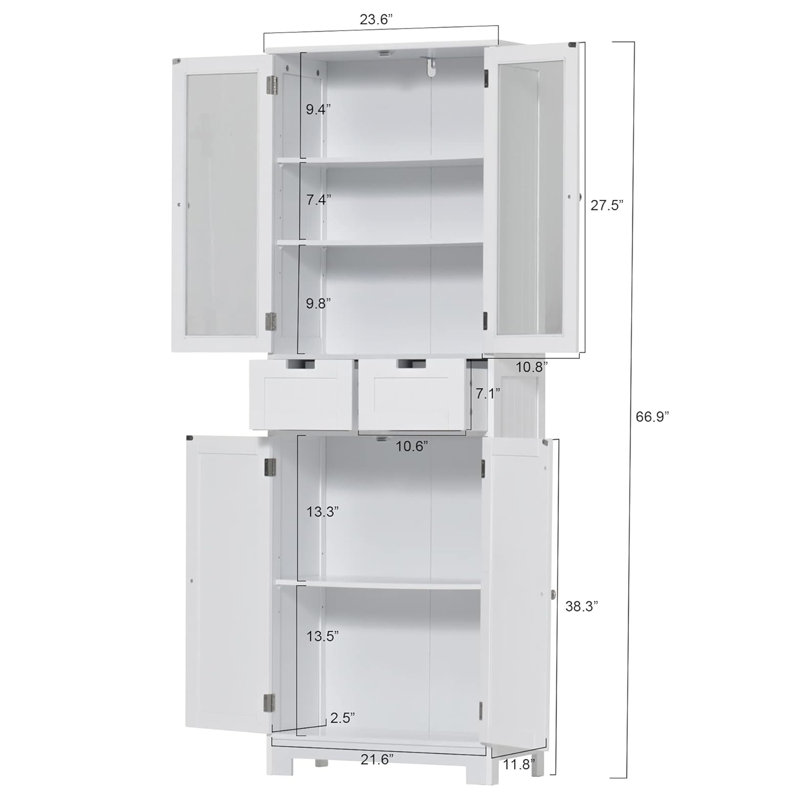 Bathroom Storage Cabinet with Drawers