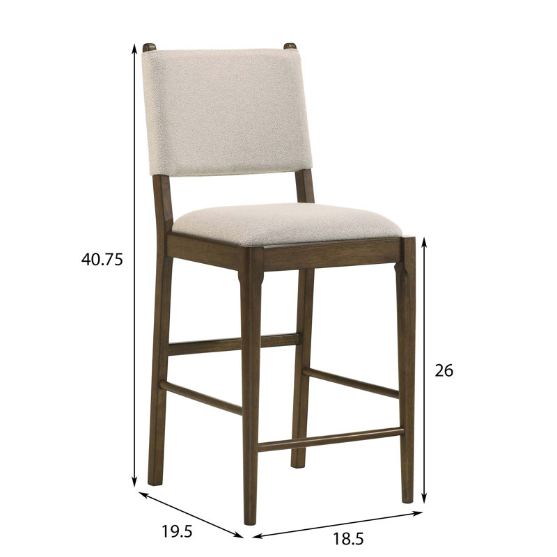 Chaise d'appoint de comptoir rembourrée Crispin Brown (ensemble de 2)