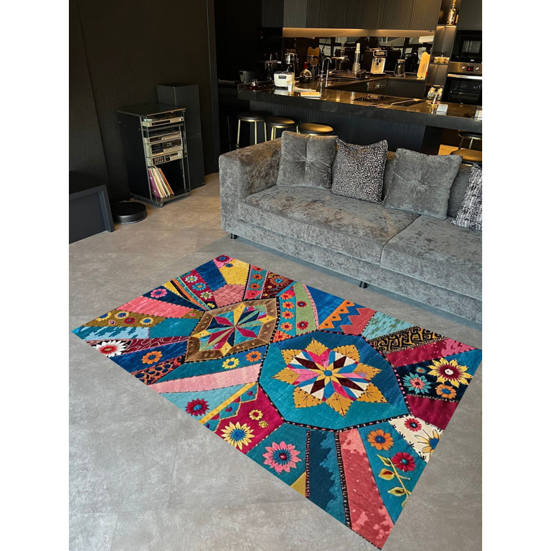 Tapis décoratif multicolore Paris, Tapis de couloir 3 pi 3,37 po x 9 pi 10,11 po