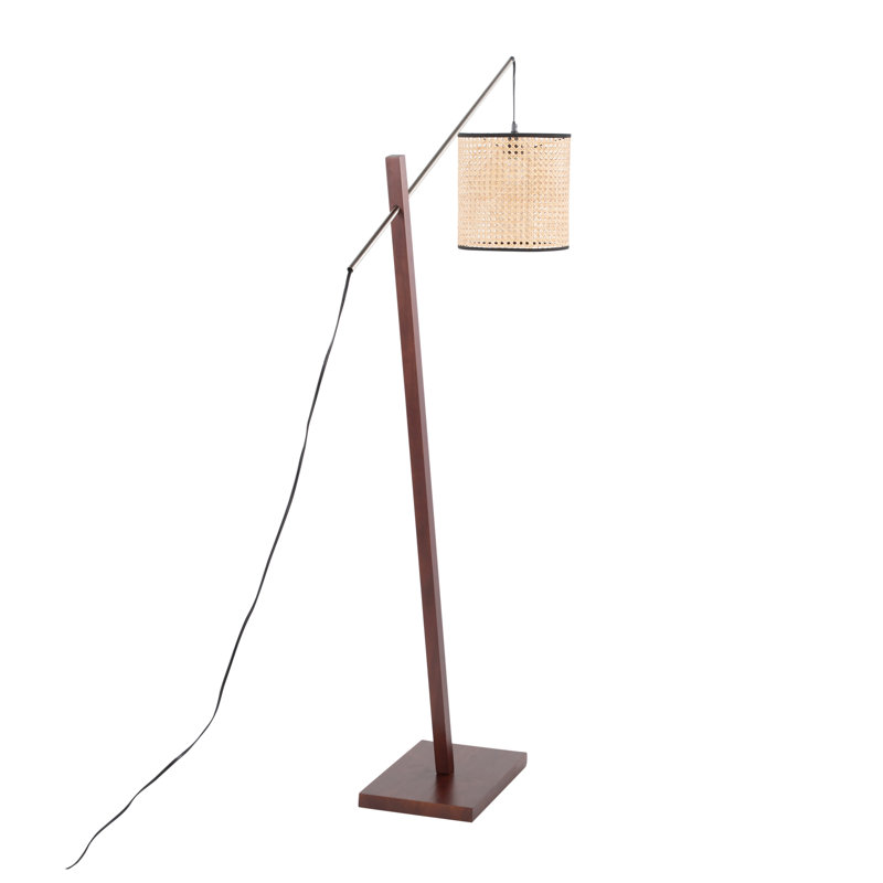 Arturo Contemporary Floor Lamp, Walnut