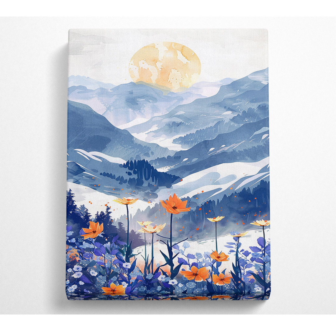 Orange Bloom Berglandschaft