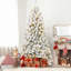 6 pi Arbre de Noël pin floqué éclairé-1718942302