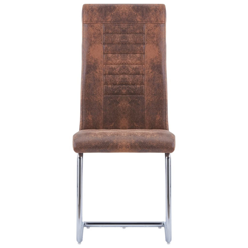 Binani 45cm H Upholstered Cantilever Chair, Brown