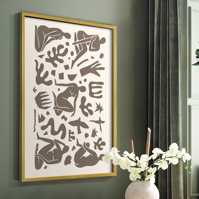 Matisse CCxxxiv, reproduction encadrée - bois massif, Doré, H 16 po x l 20 po