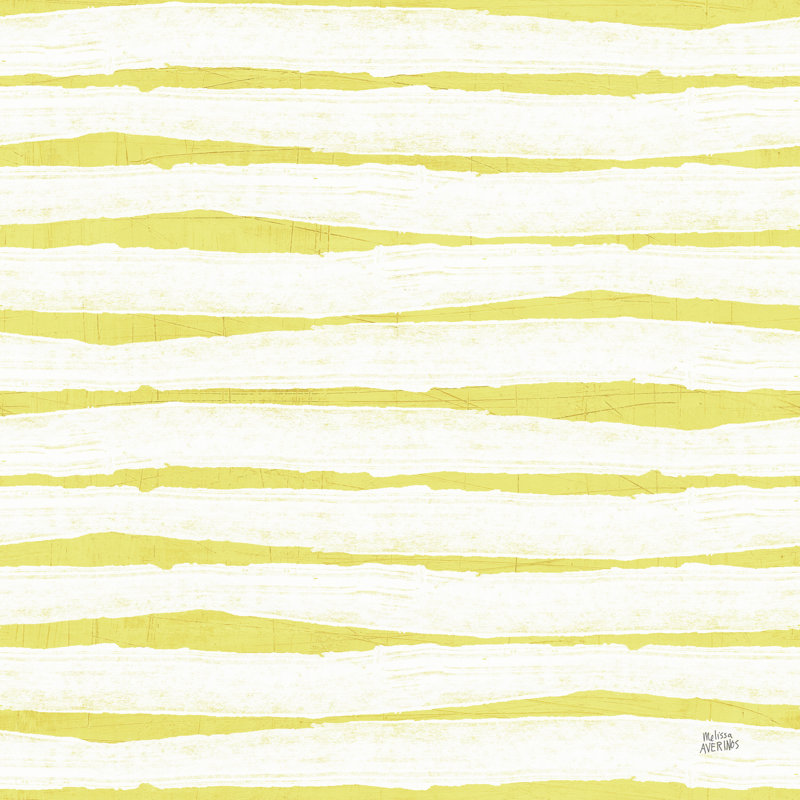 Yellow Stripes, Pattern, On White, Abstact, 16" H x 24" W x 1.5" D