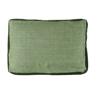 Alpha Green Borders Linen Cushion