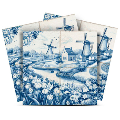 Carreau de mosaïque floral en vinyle 12 po x 12 po