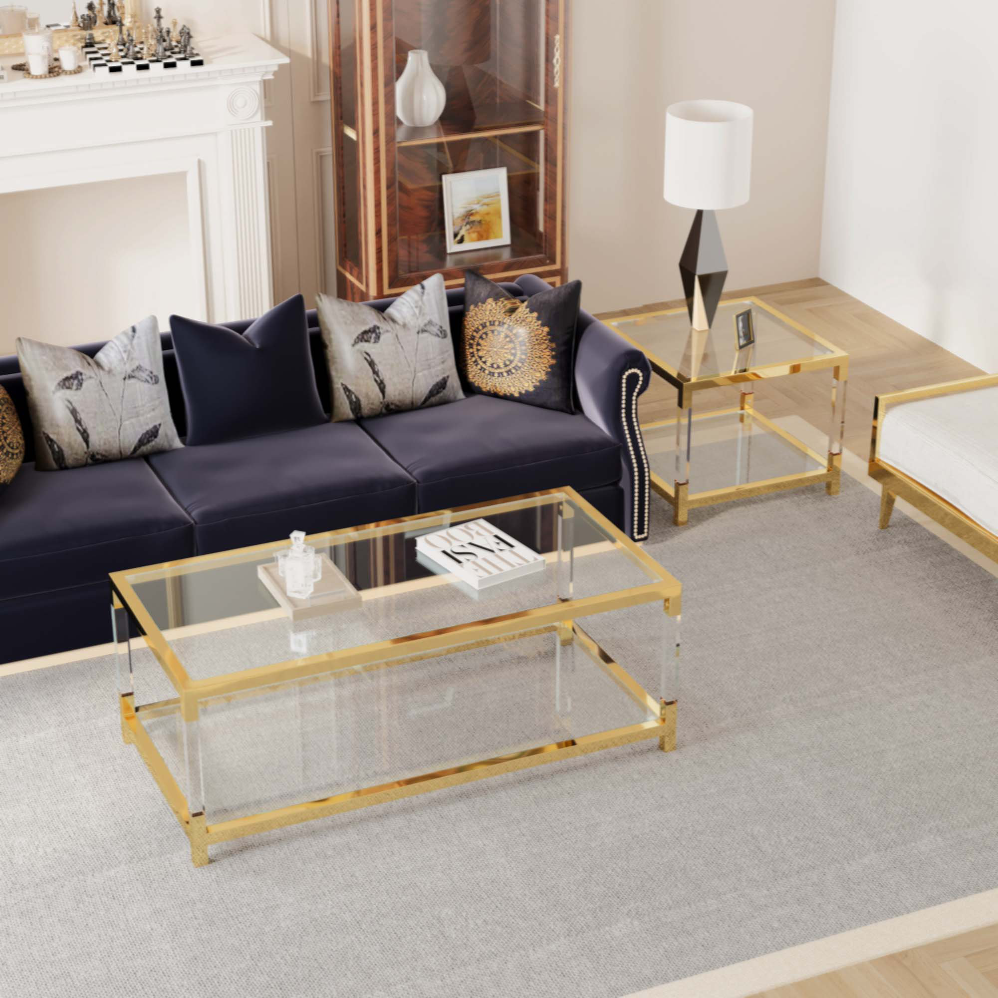 Everly Quinn Modern Minimalist Living Room Furniture Set, Stylish ... - Minimalist Living Room Furniture Combinations