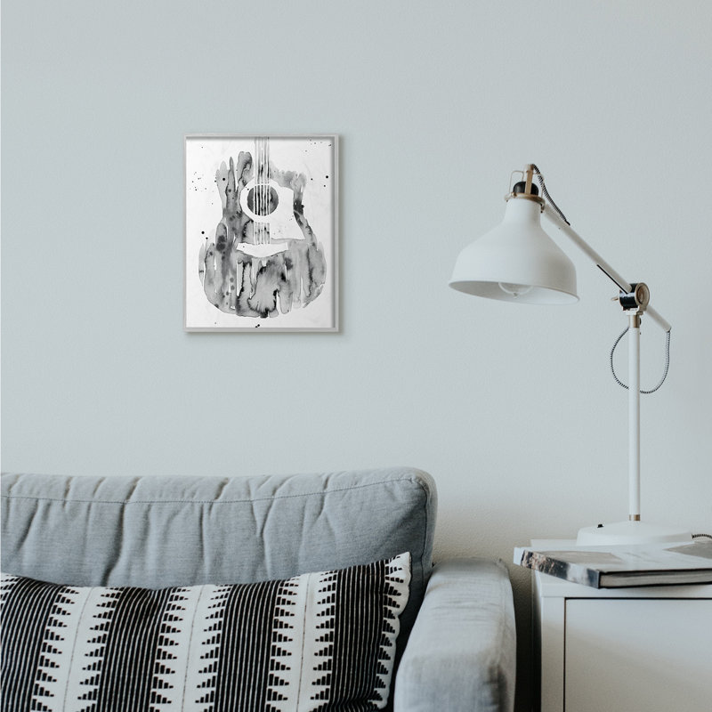 «Abstract Guitar Pattern», reproduction d'art, Estampe numérique Farmhouse, H 14 po x l 11 po x P 1,5 po