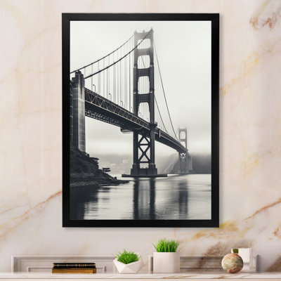 «Bamborough Grey Bridge Majestic Arch Graphite III», reproduction sur toile