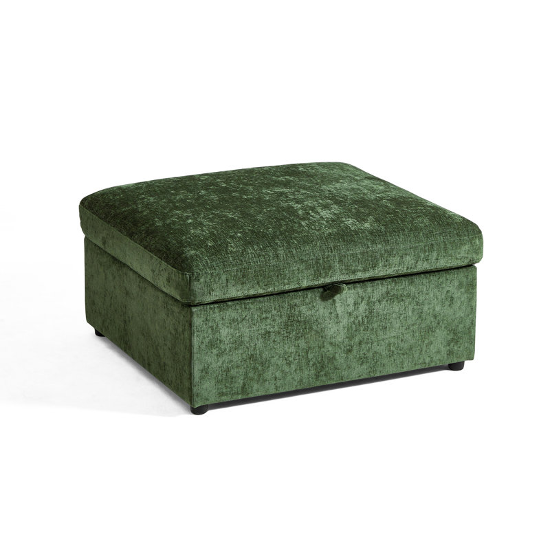 Single Chenille Storage Ottoman Wide Cloud Couch, Cushion Covers Removable, Freely Combined With Other Modules