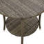  Ensemble de 2 chaises de jardin inclinables en PE gris, acier thermolaqué