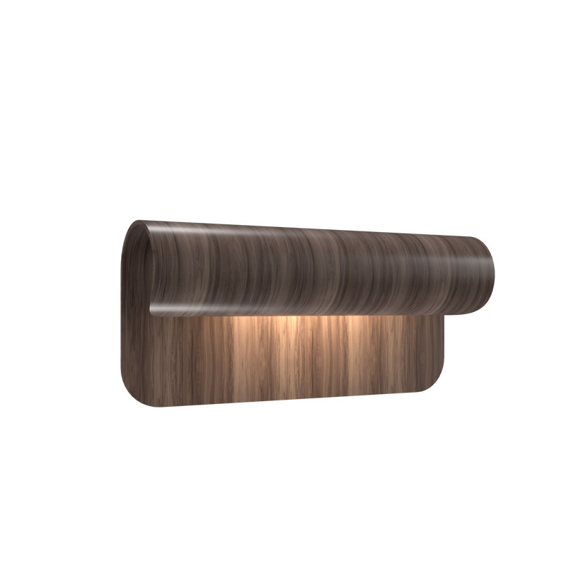 Cascade 1 - Light Flush Mounted Sconce, American Walnut