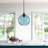 1-Blue dimmable clear glass pendant light-74010048