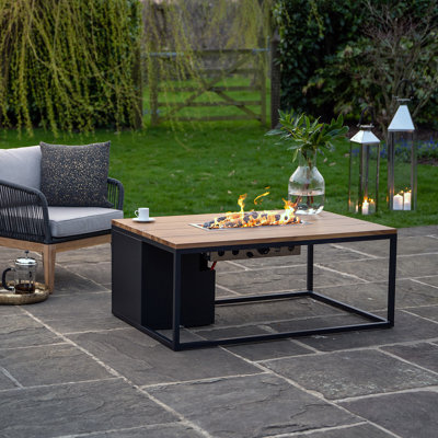 Himanshu Rectangle Aluminium Propane Smokeless Fire Pit Table