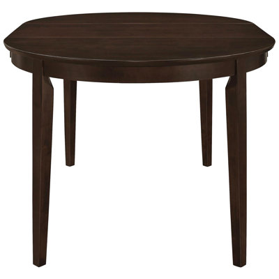 Table ovale avec finition cappuccino, bois franc asiatique, rallonge de feuille, mobilier de salle à manger, cappuccino, forme attrayante