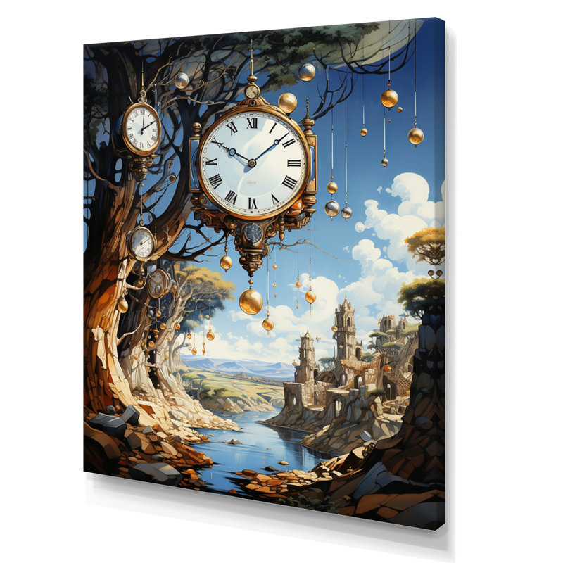 Bouleware, chef-d'œuvre, "The Persistance of Memory, surréalisme" - Art mural, H 20 po x l 12 po x P 1 po, Toile tendue