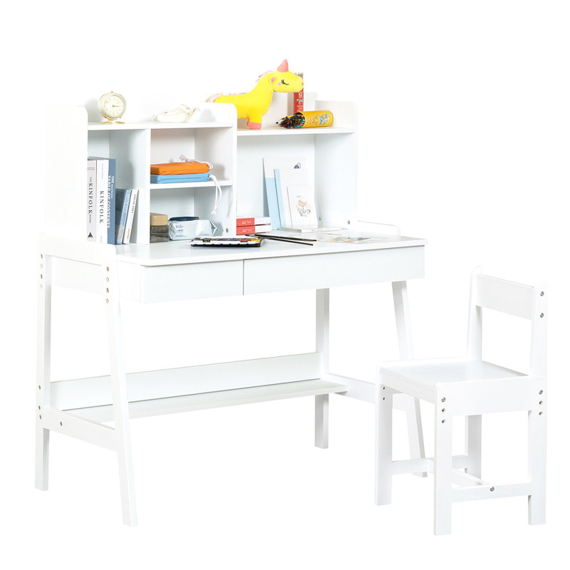 Bureau moderne moderne classique, bureau pour enfants, bureau en bois massif, ensemble de chambre familiale et chaise, compact, multi-espaces disponibles, multi-espaces de rangement