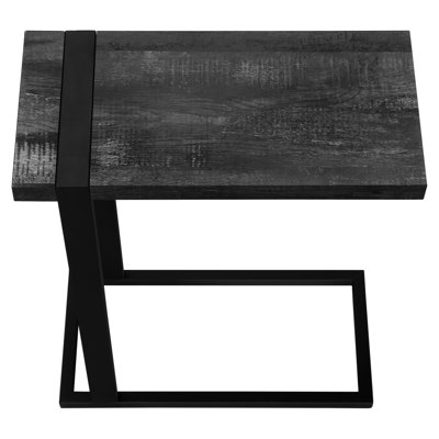 Black Laminate Table For Bedroom - Stable, Modern Design Living Room Accent Laminate, Strong Metal
