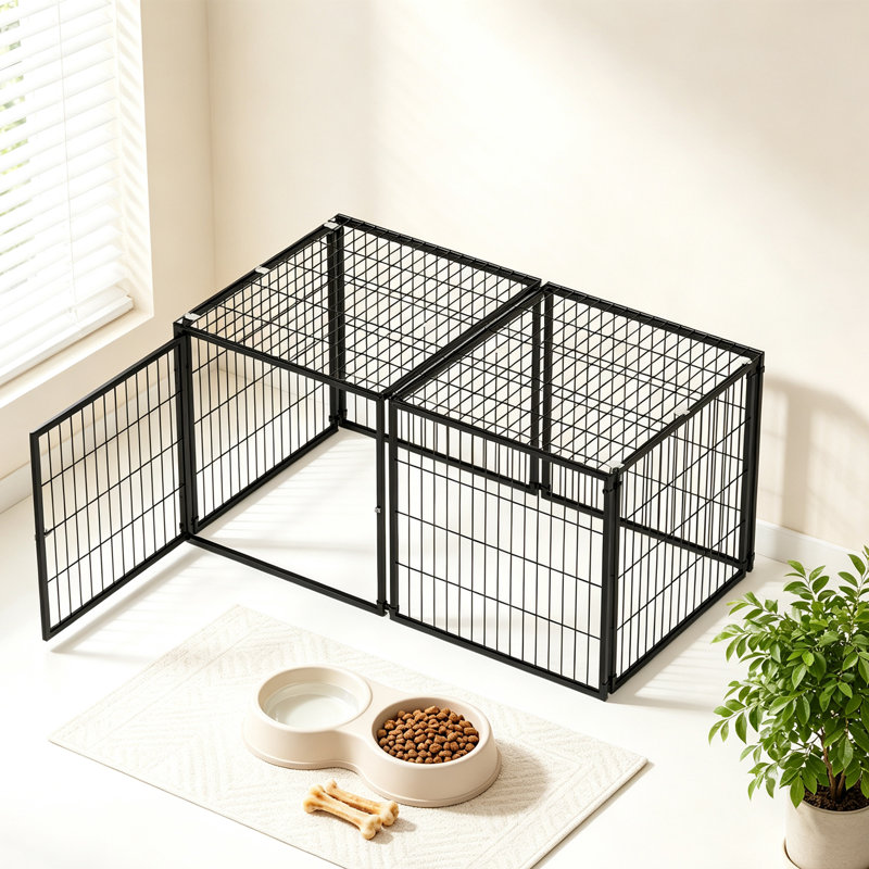 Meuble de caisse robuste pour chien de 48 po avec dessus de 48 po