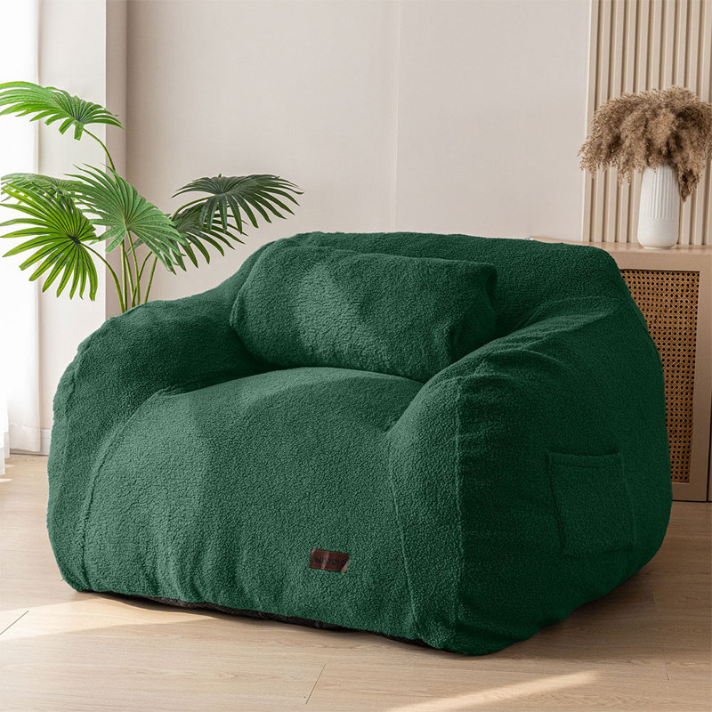 Fauteuil à billes en polyester, Polyester vert