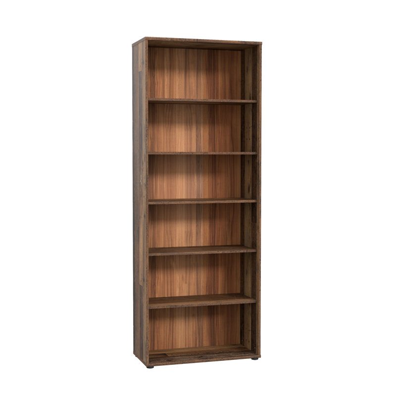 Frogerth 197.5cm H Standard Bookcase, 197.5cm H x 73.7cm W x 34.8cm D, Old Wood