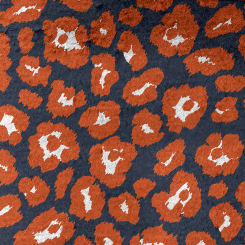 Garp Bath Towel, Microfiber, Dark Navy/White/Orange