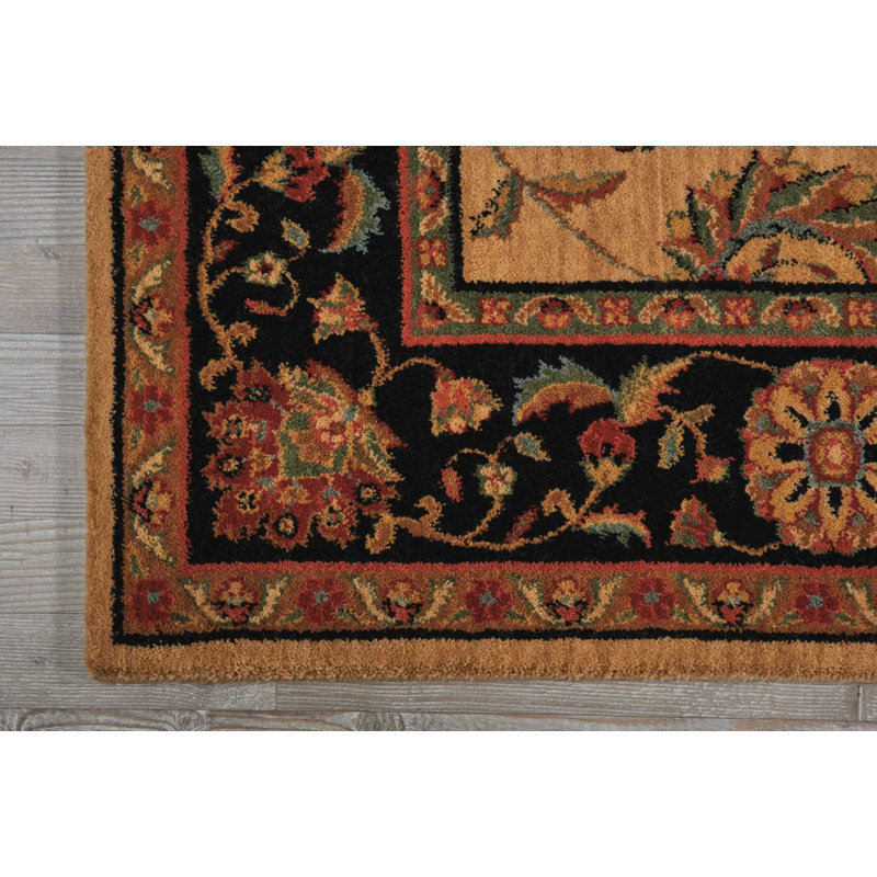 Jimena Wool Oriental Indoor Rug, Round 5'10"
