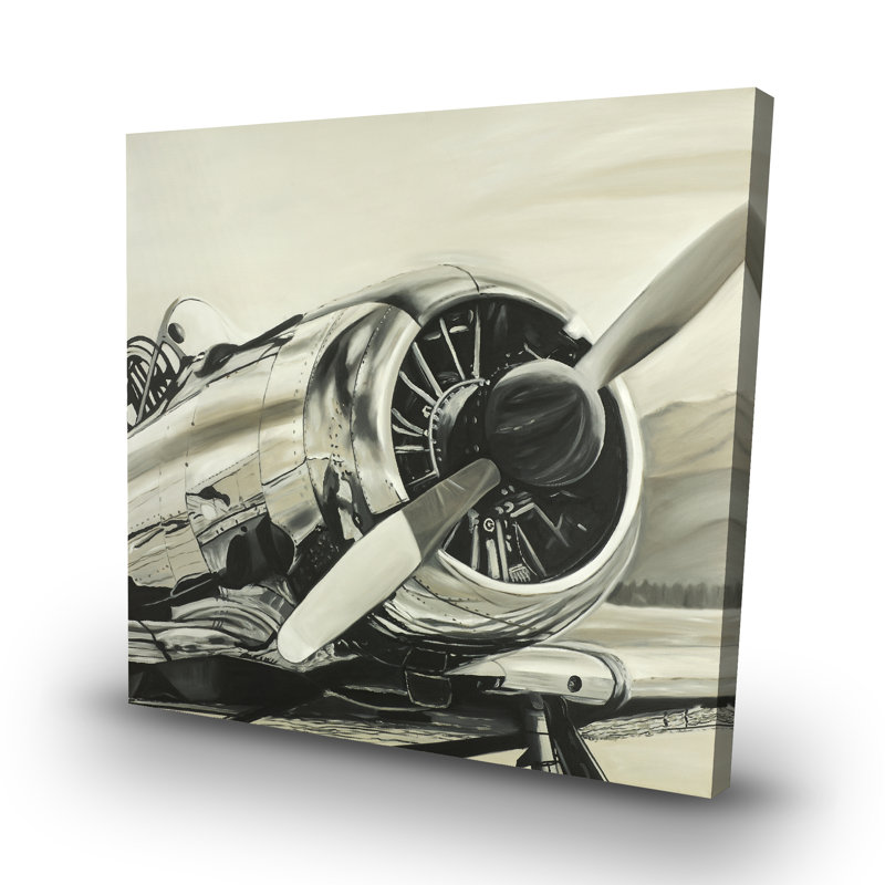 Vintage aircraft - 32"x32" art on canvas