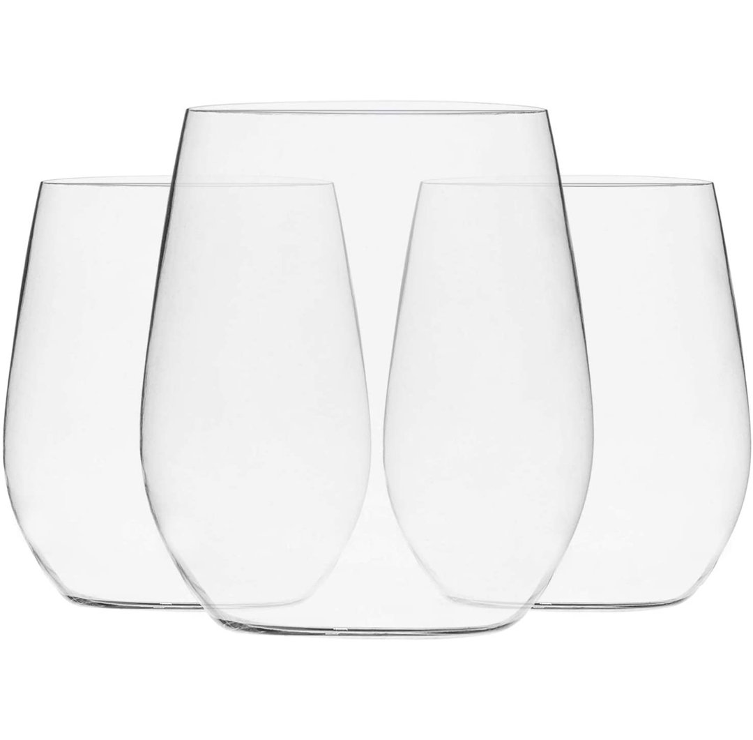 Plastic Stemless Wine Glasses For 48 Guests Seseno