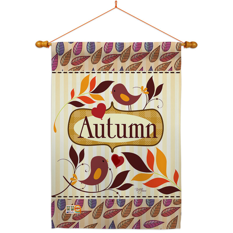 Ensemble de drapeaux en polyester 40 x 28 po Autumn