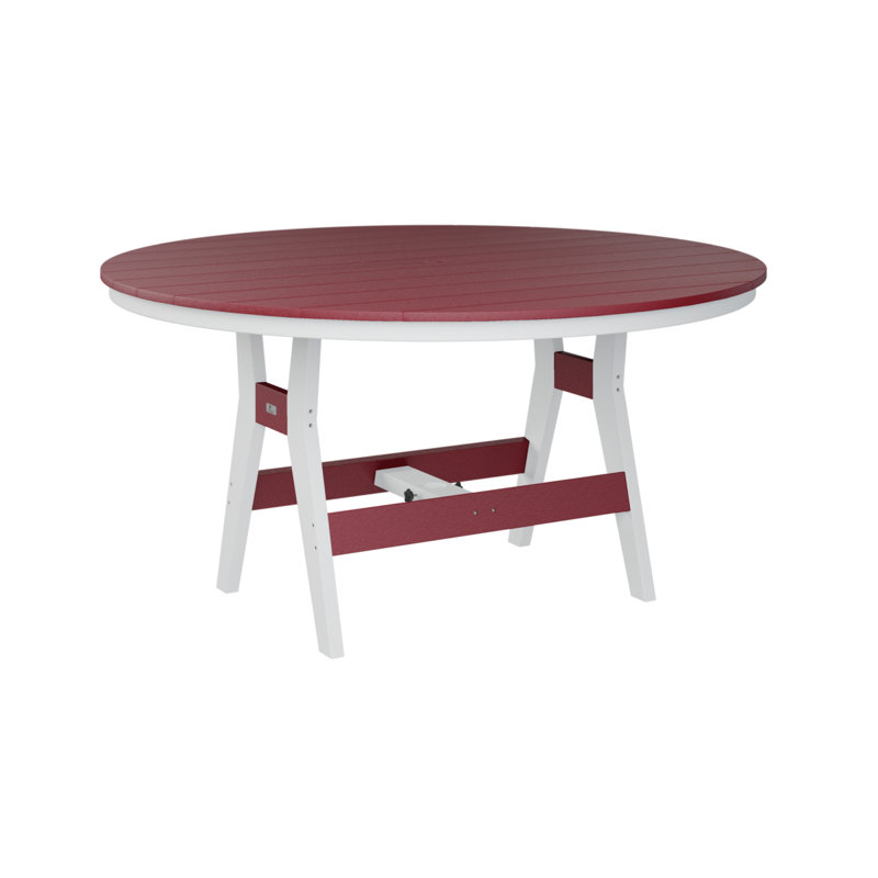 Table berlinoise berlinoise berlinoise berlinoise berlinoise, Rouge écarlate, H 35,5 po x l 60 po x P 60 po