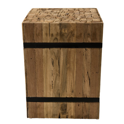 Pierre Solid Wood Block End Table