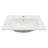 24"L x 19.7"W White Rectangular Single Vanity Top with Faucet Hole and Overflow(Top Only)-125359607