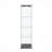 Modern Glass Display Cabinet With LED Lights, Quick-Assembly Antique Cabinet, Tempered Glass Bookshelf, Suitable For Living Room And Bedrooms, 1-Door 4-Shelf, Black