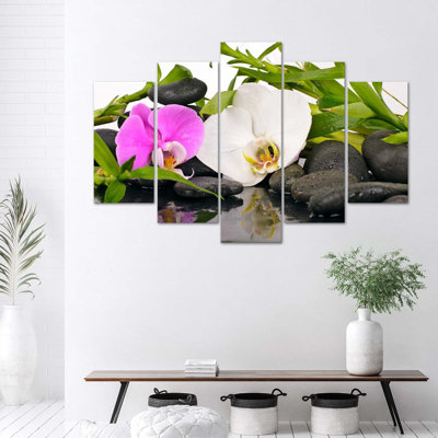 Orchids - 5 Piece Wrapped Canvas Set