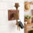 Wall Mounted Candle Holder, Iron Fist Torch Sconce, 8 Inch Brown